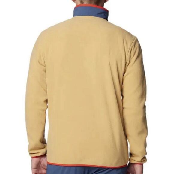 Columbia 1/2 Fleece Jacket Size Medium Mens Yellow Blue Sequoia Grove $60 - Picture 8 of 13